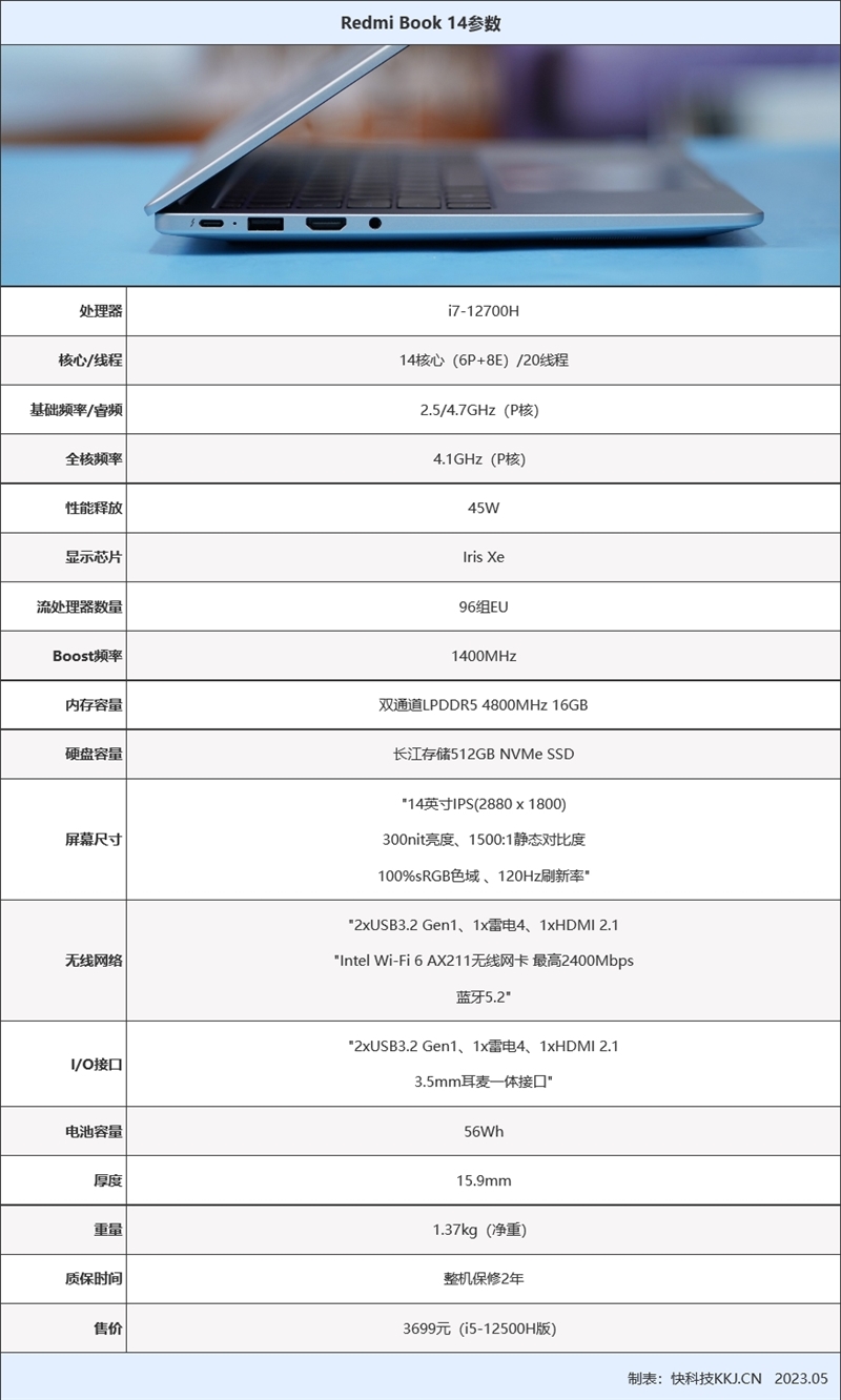 3699元还配同价位最好屏幕！Redmi Book 14评测：几乎完美的“水桶”轻薄本(图2)