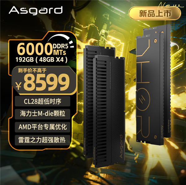 内存价格上天了！阿斯加特推出256GB套装：16999元比RTX 5090还贵